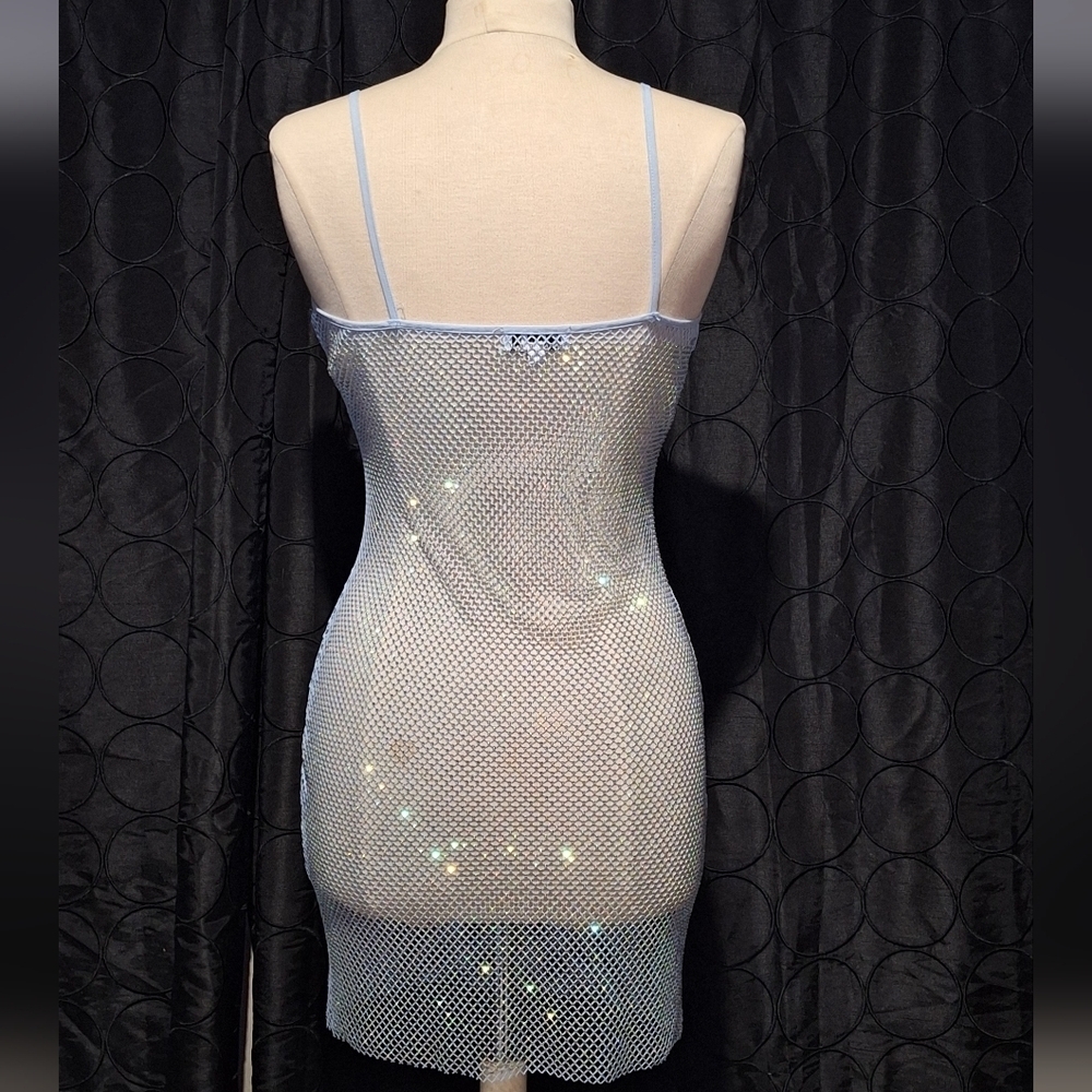 Sparkly Rhinestone Mesh Dress - Picture 3 of 6